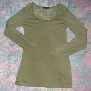 ❤️ Olive green lace long-sleeve